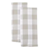 Cooks Check Dual Purpose 2-pc Kitchen Towel Set