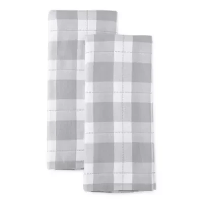 Cooks Check Dual Purpose 2-pc Kitchen Towel Set