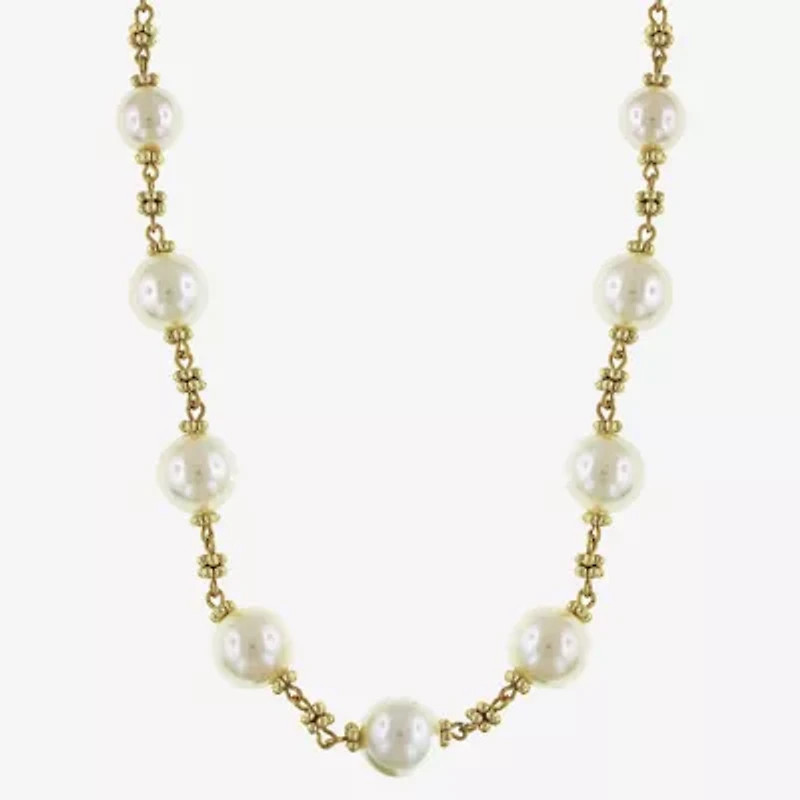 1928 Gold Tone Womens 16 Inch Strand Necklace