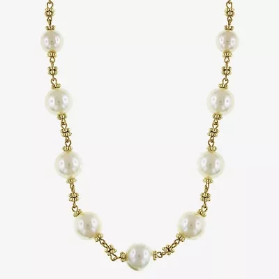 1928 Gold Tone Womens 16 Inch Strand Necklace