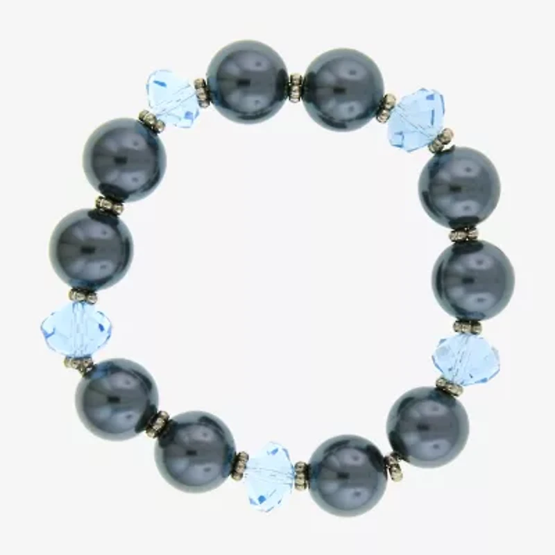 1928 Silver Tone Womens Stretch Bracelet