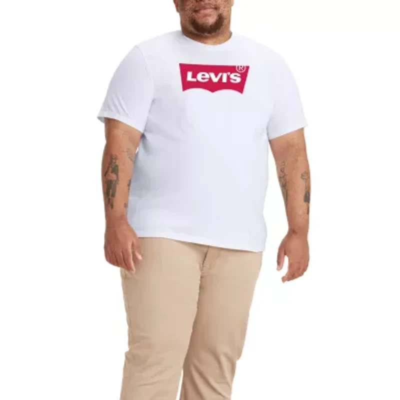 Levi's Mens Crew Neck Short Sleeve Regular Fit Big and Tall Graphic T-Shirt