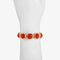 Liz Claiborne Womens Orange Round Stretch Bracelet