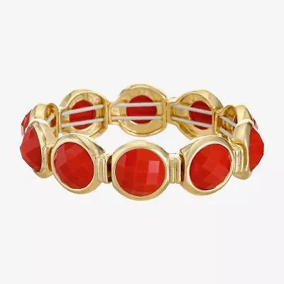 Liz Claiborne Womens Orange Round Stretch Bracelet