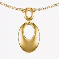 Liz Claiborne Pendant Necklace And Drop Earring Womens Oval 2-pc. Jewelry Set