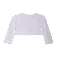 Bonnie Jean Baby Girls Crew Neck Long Sleeve Button Cardigan