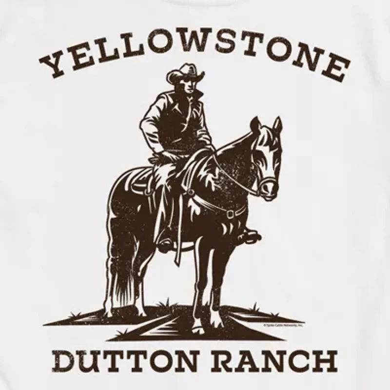 Yellowstone Mens Crew Neck Short Sleeve Regular Fit Graphic T-Shirt