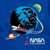Nasa Mens Crew Neck Short Sleeve Regular Fit Graphic T-Shirt