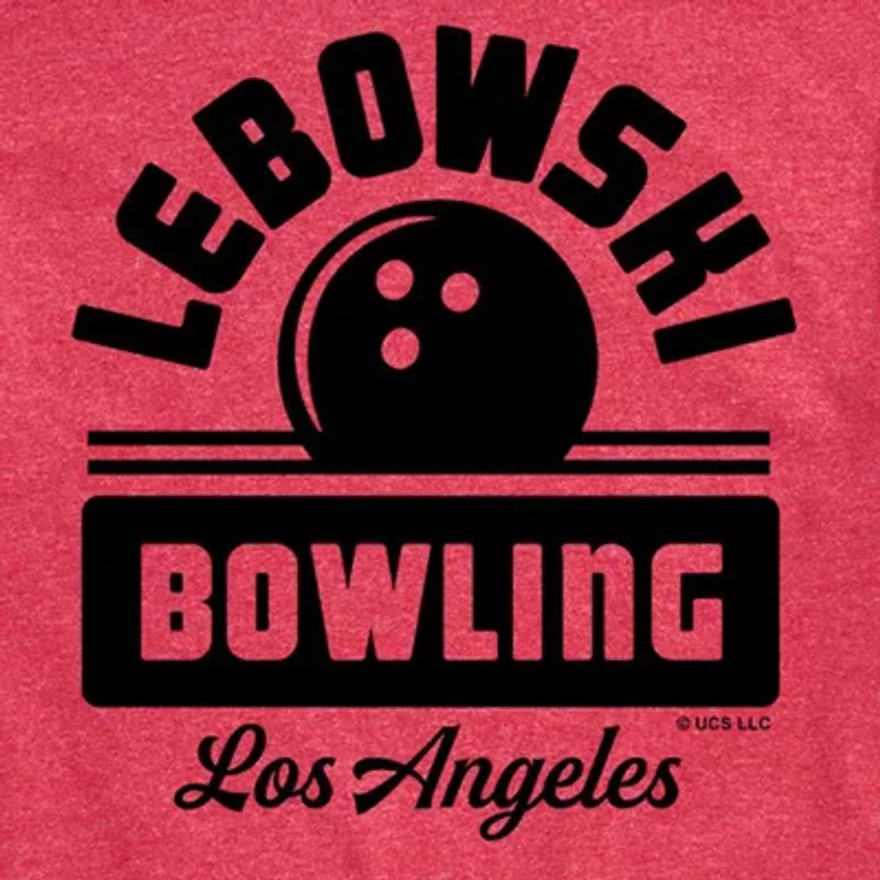 Mens Short Sleeve Lebowski Bowling Graphic T-Shirt