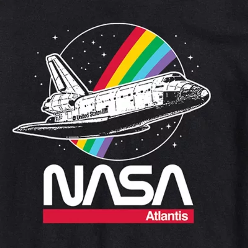 Nasa Mens Crew Neck Short Sleeve Regular Fit Graphic T-Shirt