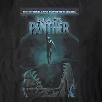 Mens Crew Neck Short Sleeve Classic Fit Black Panther Marvel Graphic T-Shirt