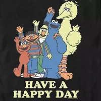 Mens Crew Neck Short Sleeve Classic Fit Sesame Street Graphic T-Shirt
