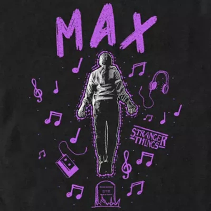 Mens Crew Neck Short Sleeve Classic Fit Stranger Things Graphic T-Shirt
