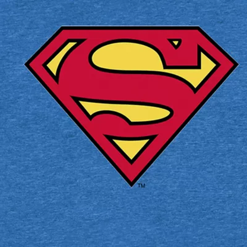 Superman Mens Crew Neck Short Sleeve Regular Fit DC Comics Graphic T-Shirt