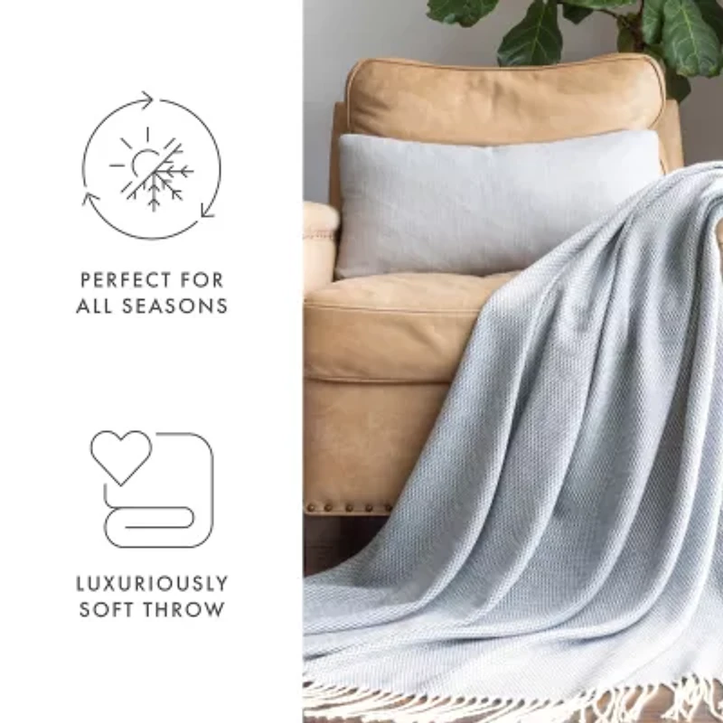 Casual Comfort Herringbone Lightweight Throw
