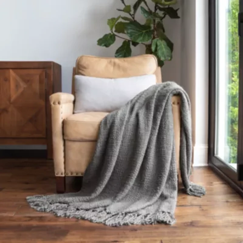 Casual Comfort Slub Yarn Washable Midweight Throw