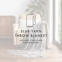 Casual Comfort Slub Yarn Washable Midweight Throw