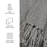 Casual Comfort Slub Yarn Washable Midweight Throw
