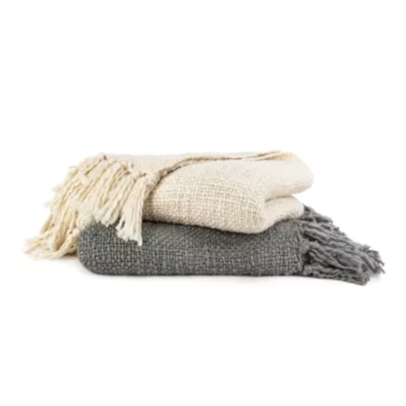 Casual Comfort Slub Yarn Washable Midweight Throw
