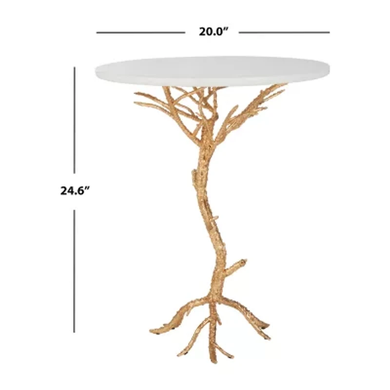 Carolyn Rooted Gold Accent Table