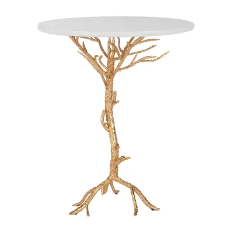 Carolyn Rooted Gold Accent Table