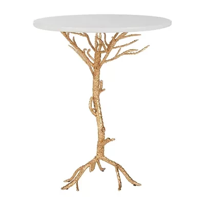 Carolyn Rooted Gold Accent Table