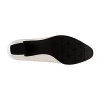 Easy Street Prim Womens Round Closed Toe Block Heel Pumps