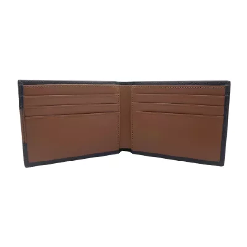 J. Ferrar Leather Pebble Slim Bifold Mens Bifold Wallet