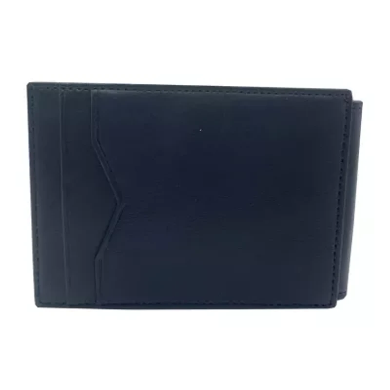 Stafford Leather Magnetic Card Case Mens Slim Fold Wallet