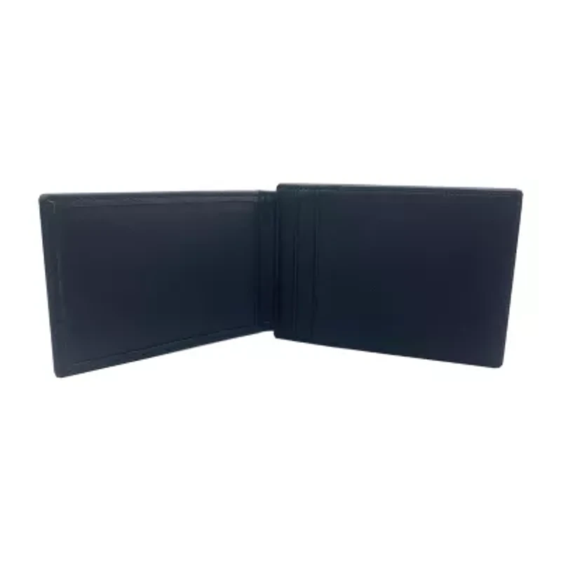 Stafford Leather Magnetic Card Case Mens Slim Fold Wallet