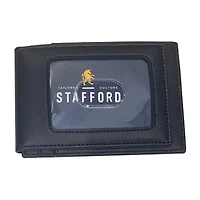 Stafford Leather Magnetic Card Case Mens Slim Fold Wallet