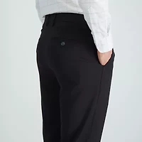 Haggar Smart Wash With Repreve Mens Comfort Waistband Slim Fit Dress Flat Front Pant