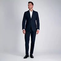 Haggar JMH Grid Mens Regular Fit Dress Flat Front Pant