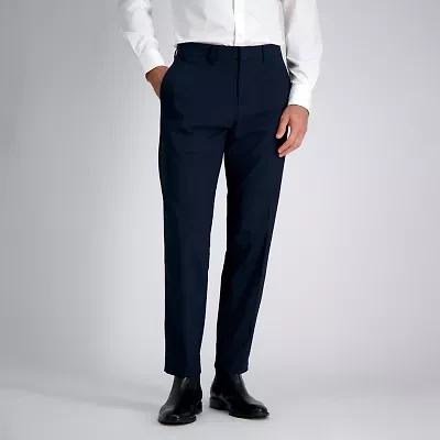 Haggar JMH Grid Mens Regular Fit Dress Flat Front Pant