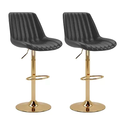 Corliving 2-pc. Upholstered Swivel Bar Stool