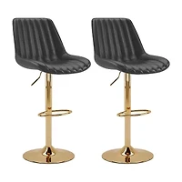 Corliving 2-pc. Upholstered Swivel Bar Stool
