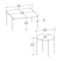 Corliving Versatile 2-Piece Coffee Table Set