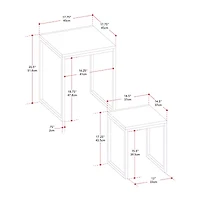 Corliving 2-pc. Nesting Tables