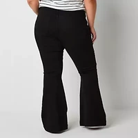 a.n.a Plus Womens High Rise Flare Leg Jean