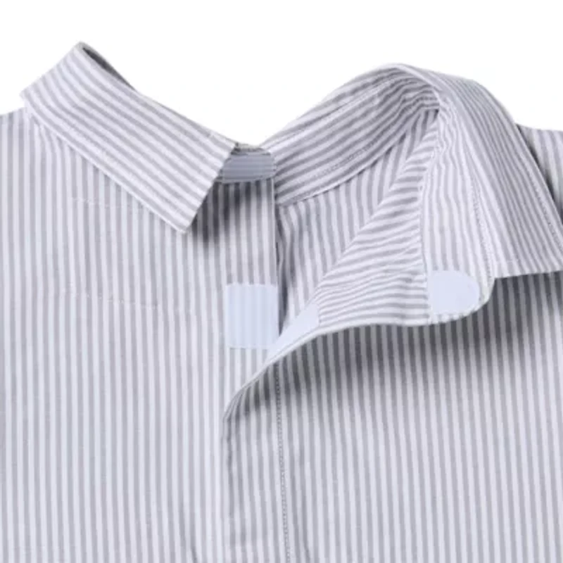 St. John's Bay Performance Oxford Mens Easy-on + Easy-off Seated Wear Long Sleeve Classic Fit Button-Down Shirt