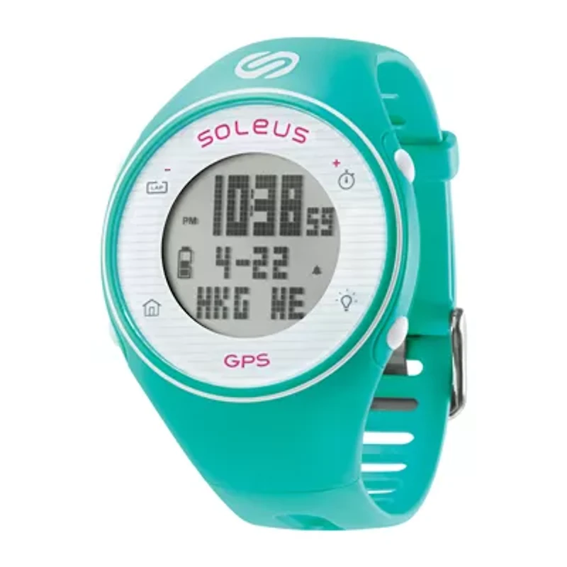 Soleus GPS One Teal Silicone Strap Running Digital Sport Watch