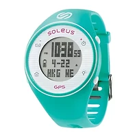 Soleus GPS One Teal Silicone Strap Running Digital Sport Watch