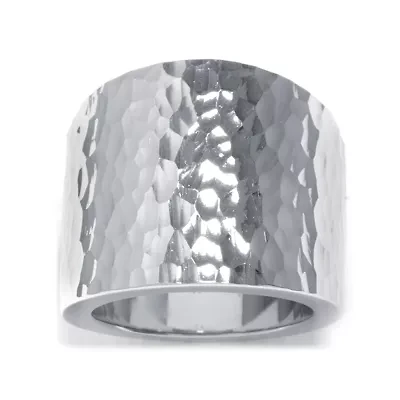 Sterling Silver Hollow Hammered Ring