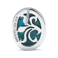 Enhanced Turquoise Sterling Silver Oval Stud Earrings