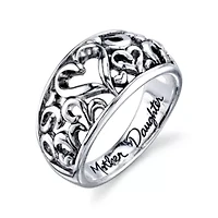 Inspired Moments™ Sterling Silver Mother Daughter Ring