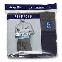 Stafford Knit Mens 4 Pack Boxers 305939