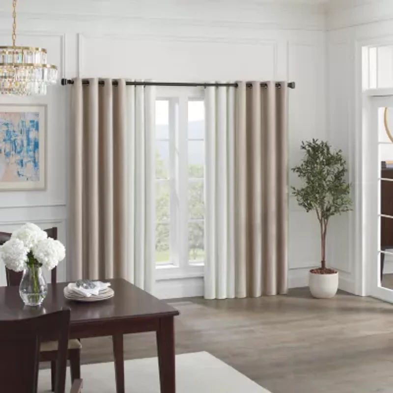 Eclipse Shimmer Grommet Top Energy Saving Blackout Single Curtain Panel