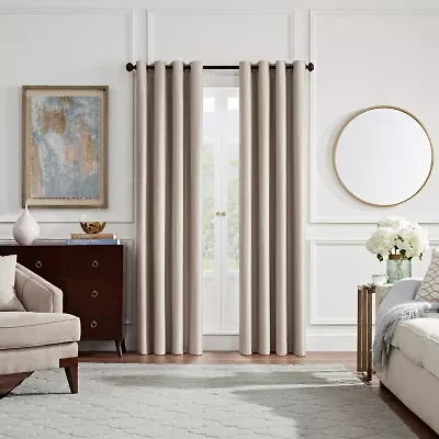 Eclipse Shimmer Grommet Top Energy Saving Blackout Single Curtain Panel