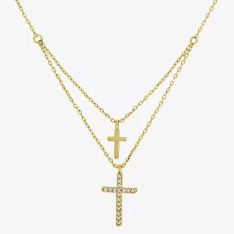 Sparkle Allure Womens Cubic Zirconia 16 Inch Strand Necklace