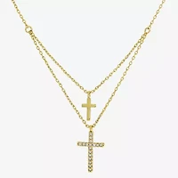 Sparkle Allure Womens Cubic Zirconia 16 Inch Strand Necklace